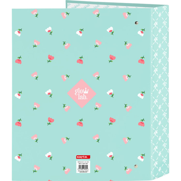 Carpeta f. 4 anillas 35mm lomo ancho glowlab "pepa"