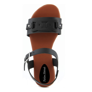 Sandalo Donna in pelle colore Nero