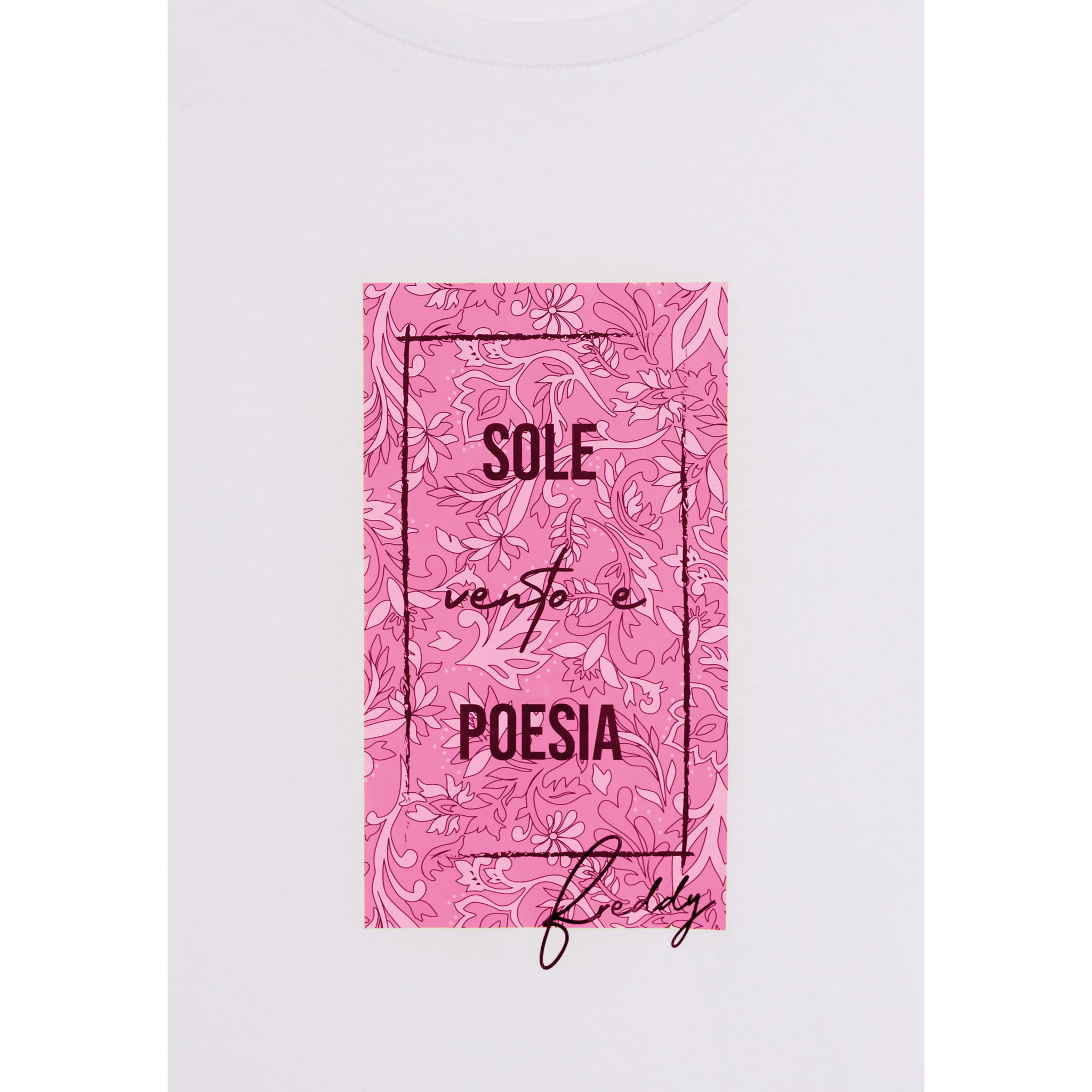 T-shirt con stampa colorata floreale
