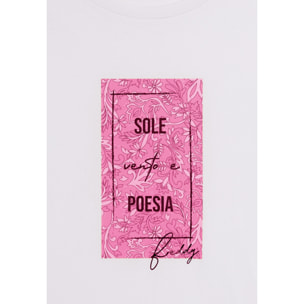 T-shirt con stampa colorata floreale