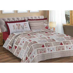 Copripiumino Parure Sacco Shabby Love Rosso