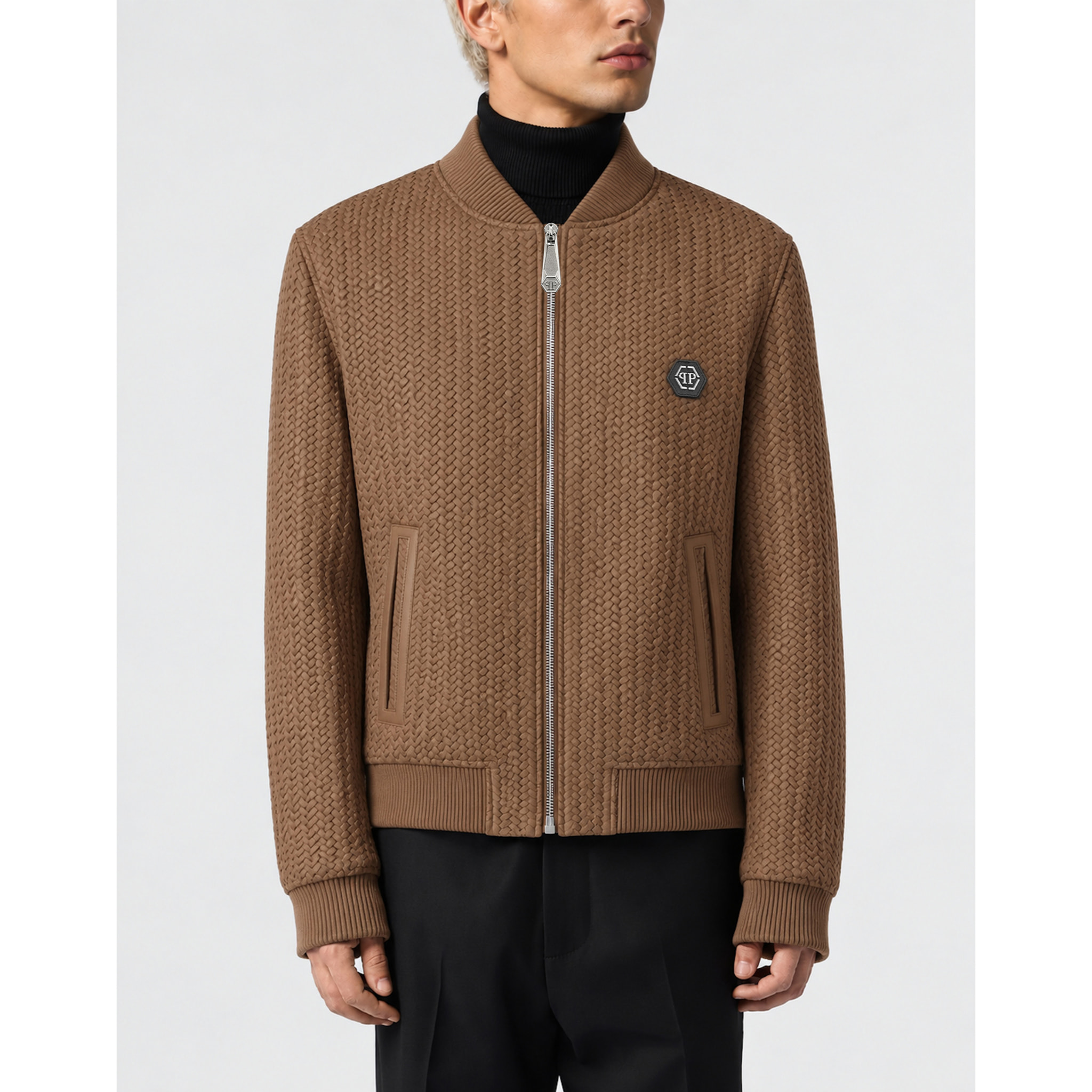 PHILIPP PLEIN Bomber de cuero