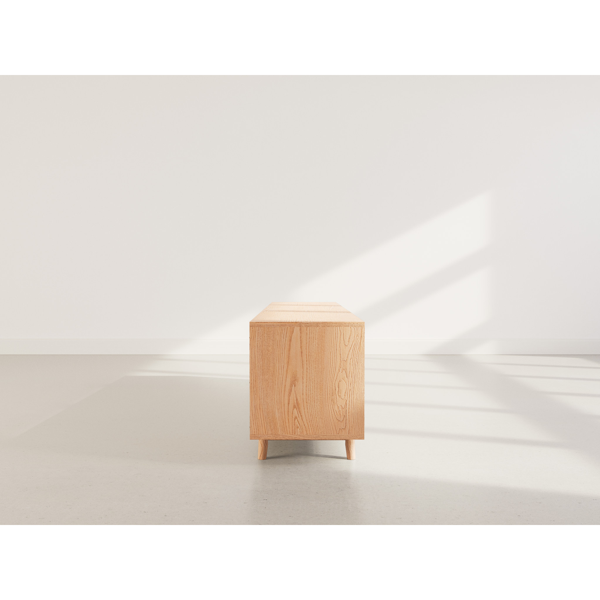 Freya - meuble tv 180 cm - 2 portes et 2 niches - Bois