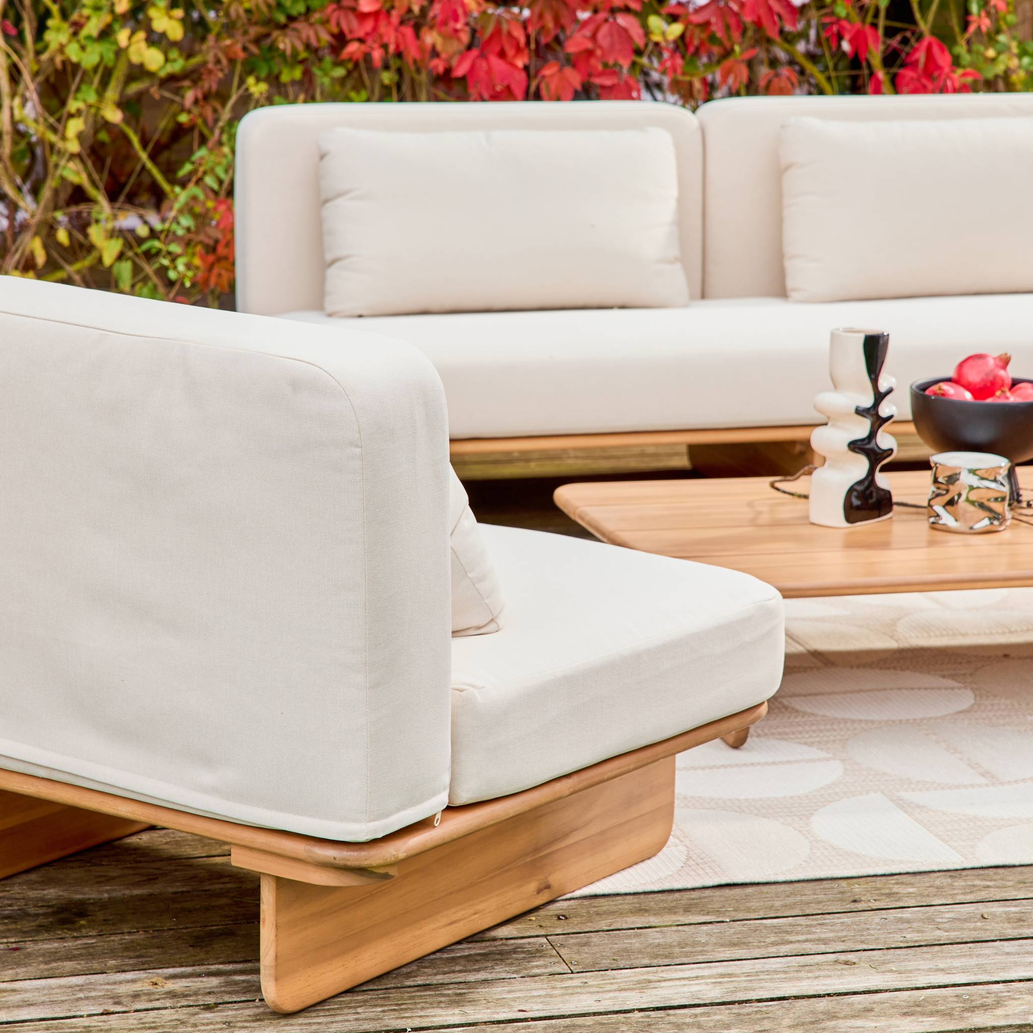 Salon de jardin bois d'acacia 4 places ARMONIA