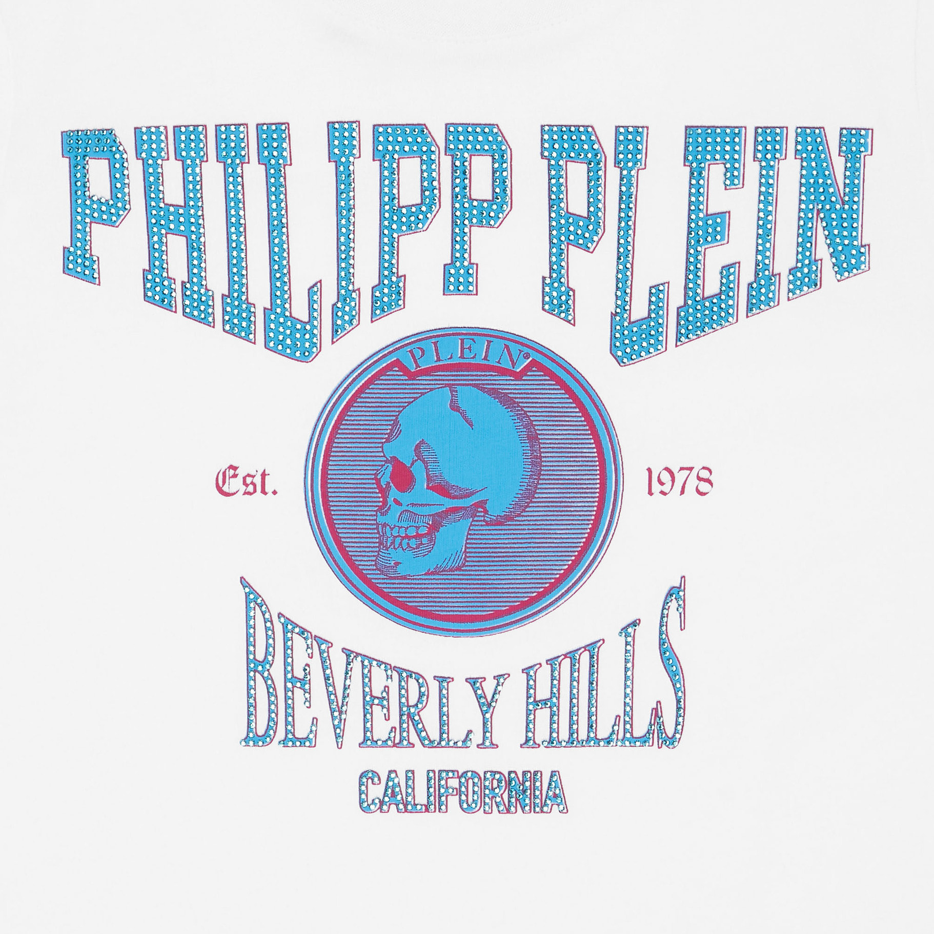 PHILIPP PLEIN T-Shirt Round Neck Ss CRYSTAL