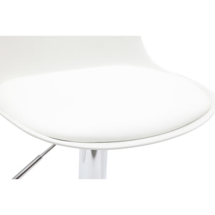 Tabourets de bar design blancs (lot de 2) STEEVY