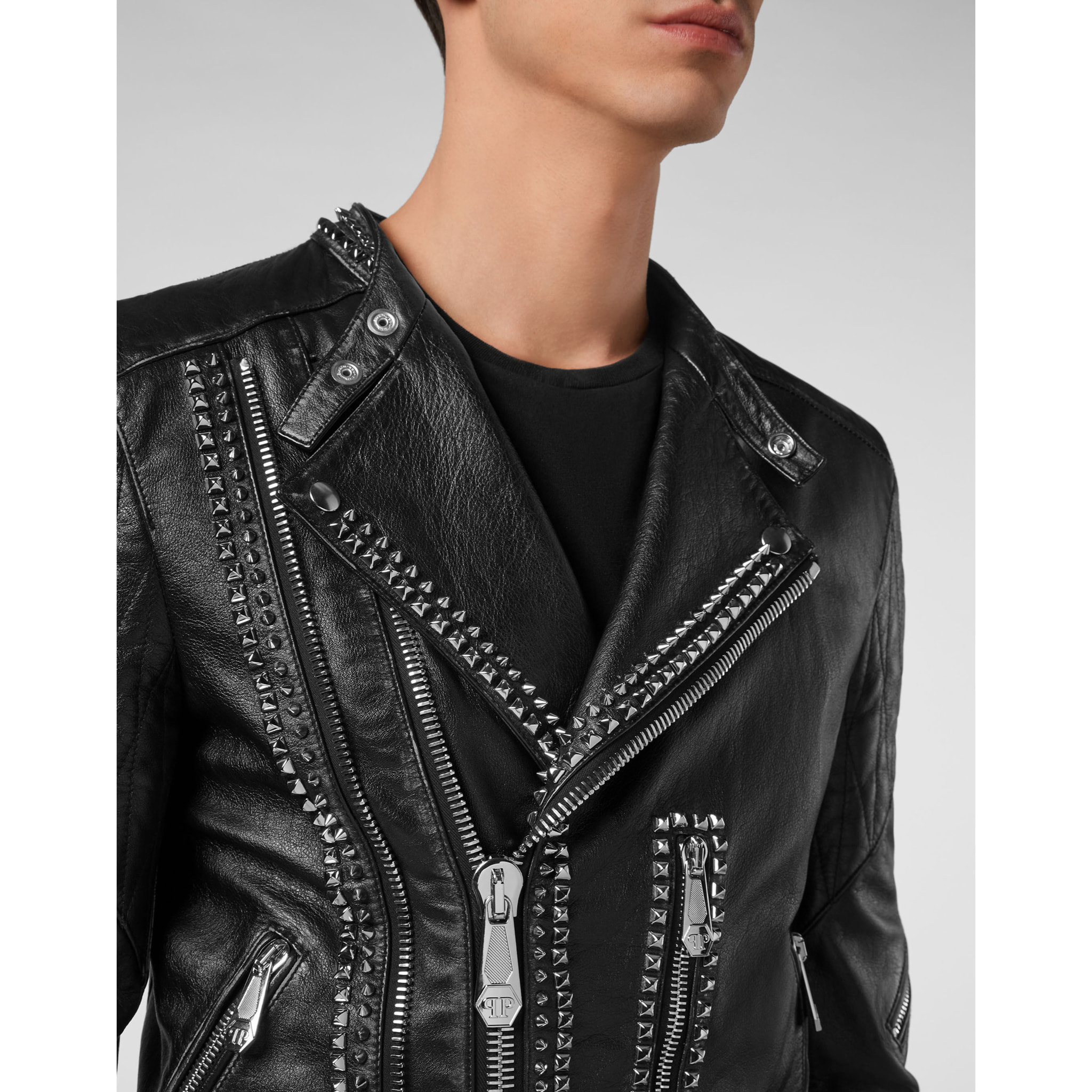 PHILIPP PLEIN Biker de cuero