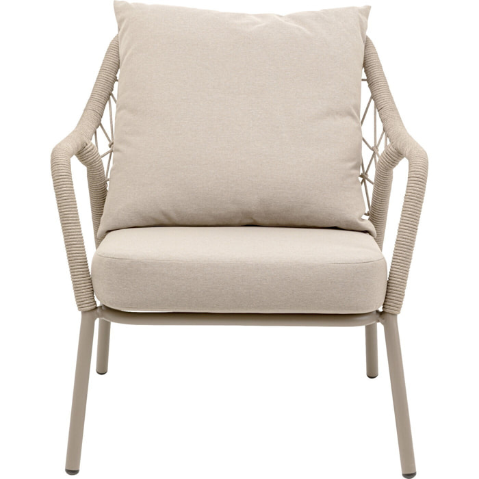Fauteuil de jardin Milos beige Kare Design