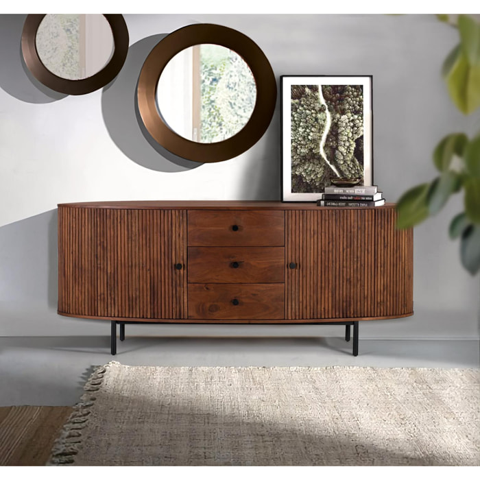 Aparador de Madera de Acacia Estilo Rústico Moderno