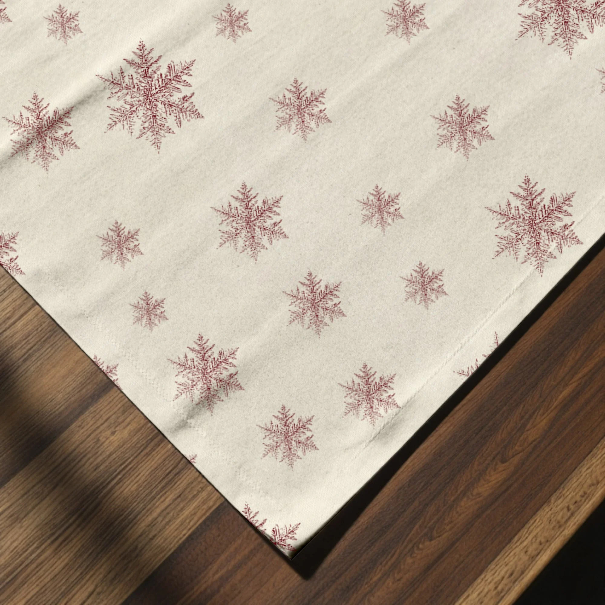Lot de 2 sets de table anti-taches Red Snowflake