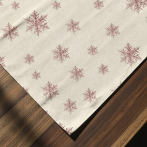 Lot de 2 sets de table anti-taches Red Snowflake