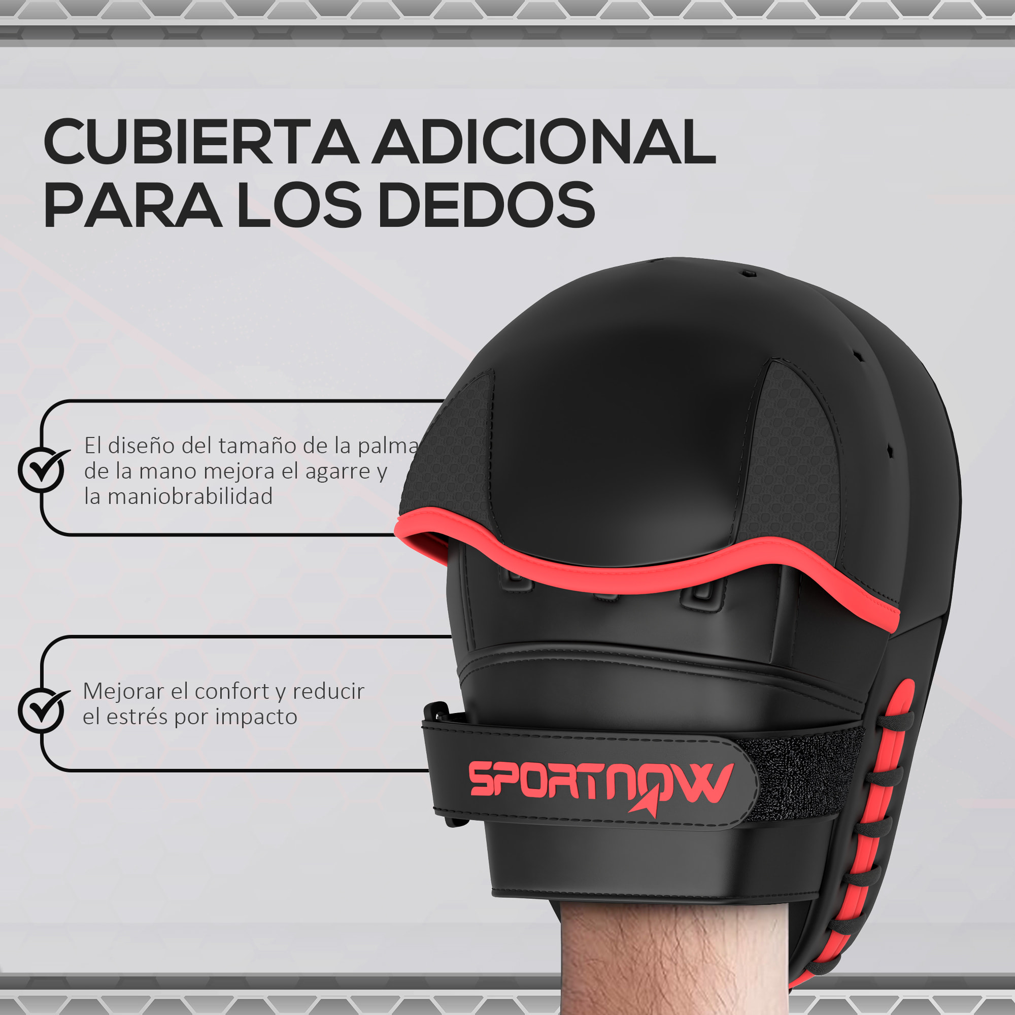 Manoplas de Boxeo Paos Muay Thai MMA Curvadas para Entrenamiento de Boxeo Boxing Karate Taekwondo Kickboxing Training Almohadilla para Sparring Artes Marciales Negro