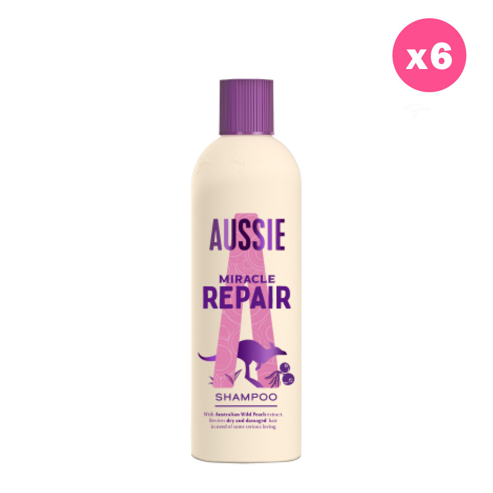 6 Shampoings Miracle Repair 300ml, Aussie