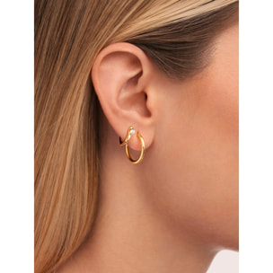 Orecchino Pearl and Spark Placcato Oro