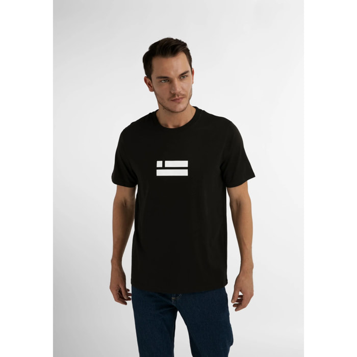 Camiseta Básica  Flag T-Shirt en Negro D.Franklin