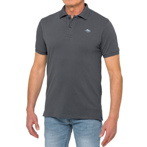 Polo tinta unita STONEY cotone piquet Grigio
