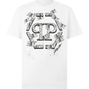 PHILIPP PLEIN Camiseta de cuello redondo y manga corta HEXAGON