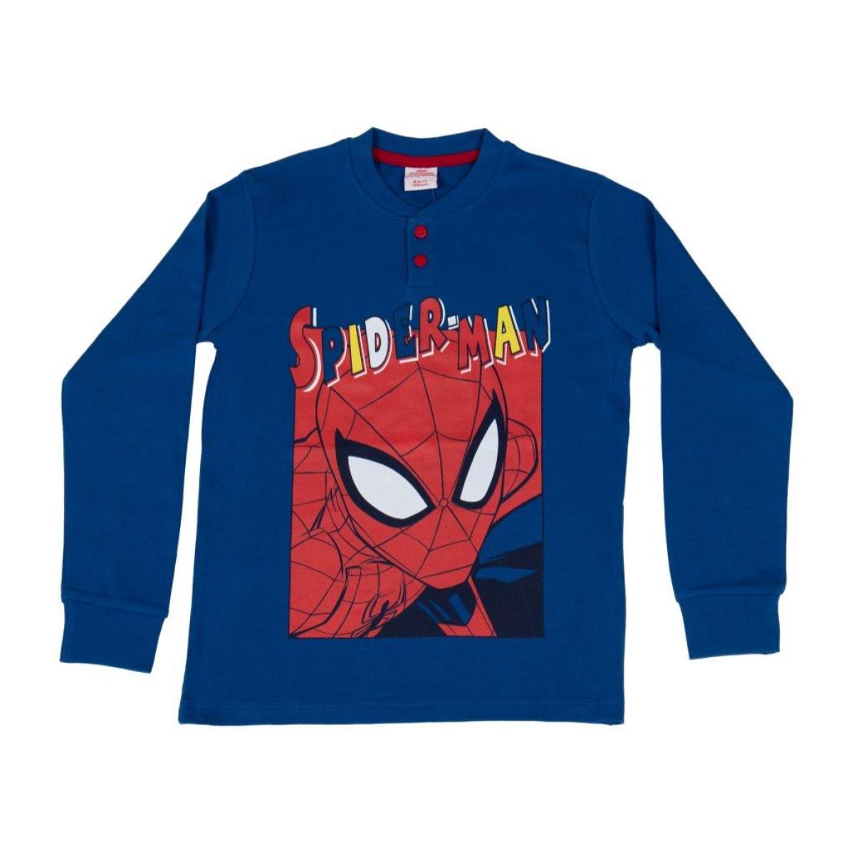 Pigiama Spiderman Marvel Maniche Lunghe Blu Lui Marvel Multicolor