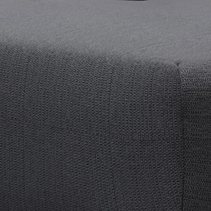 NALA - Canapé d'angle droit convertible 4 places en tissu gris foncé