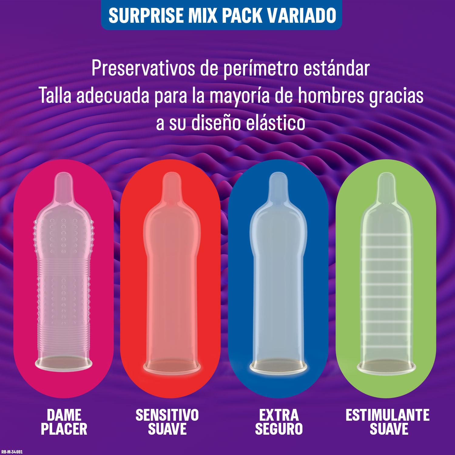 PRESERVATIVOS MIXTOS SURPRISE ME - 40 CONDONES