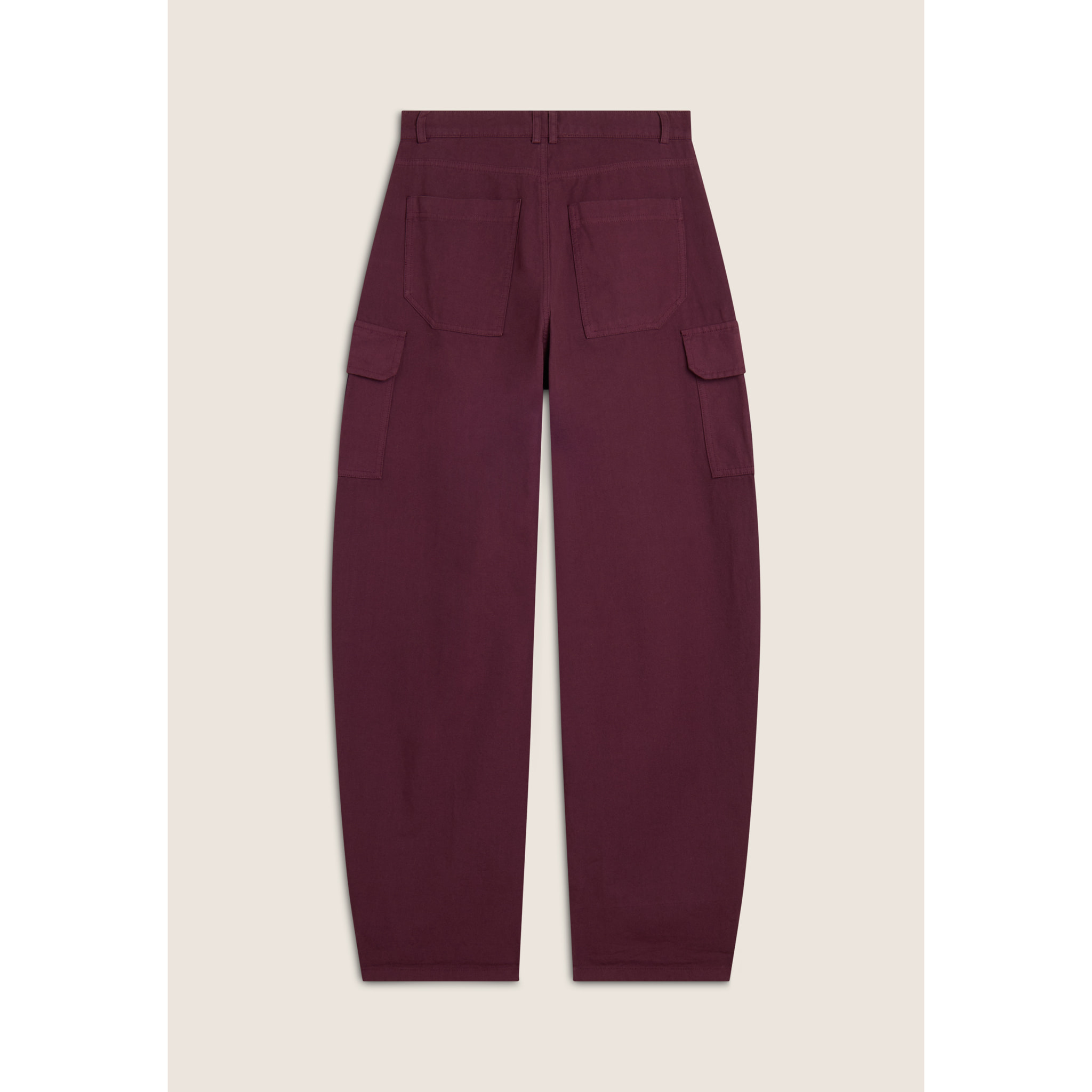 Pantaloni Cargo carrot fit in canvas