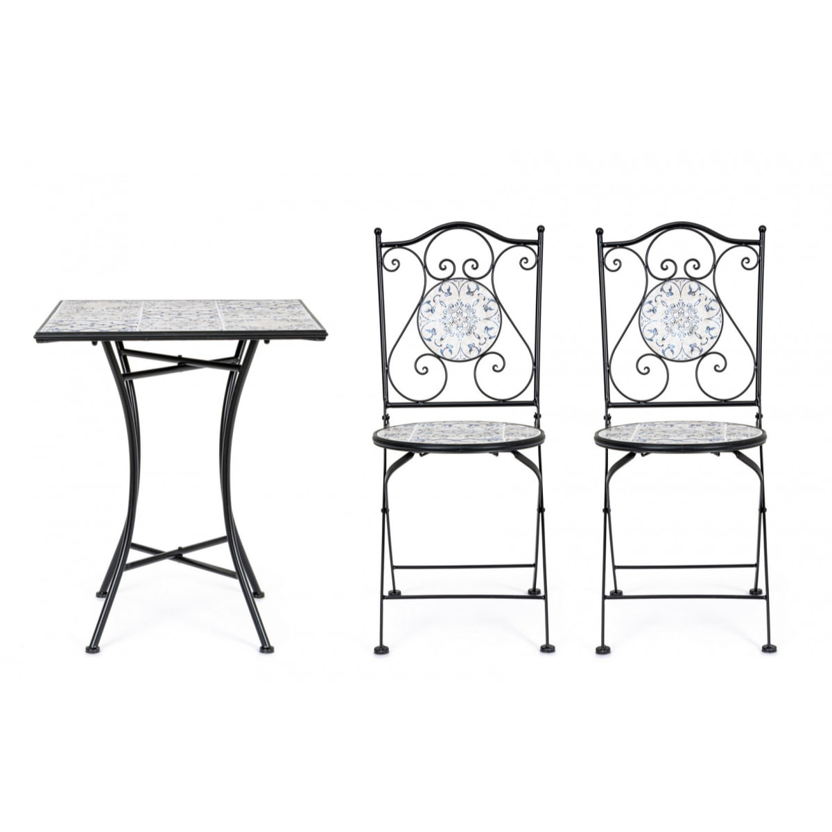 Set ERICE tavolo e 2 sedie pieghevoli