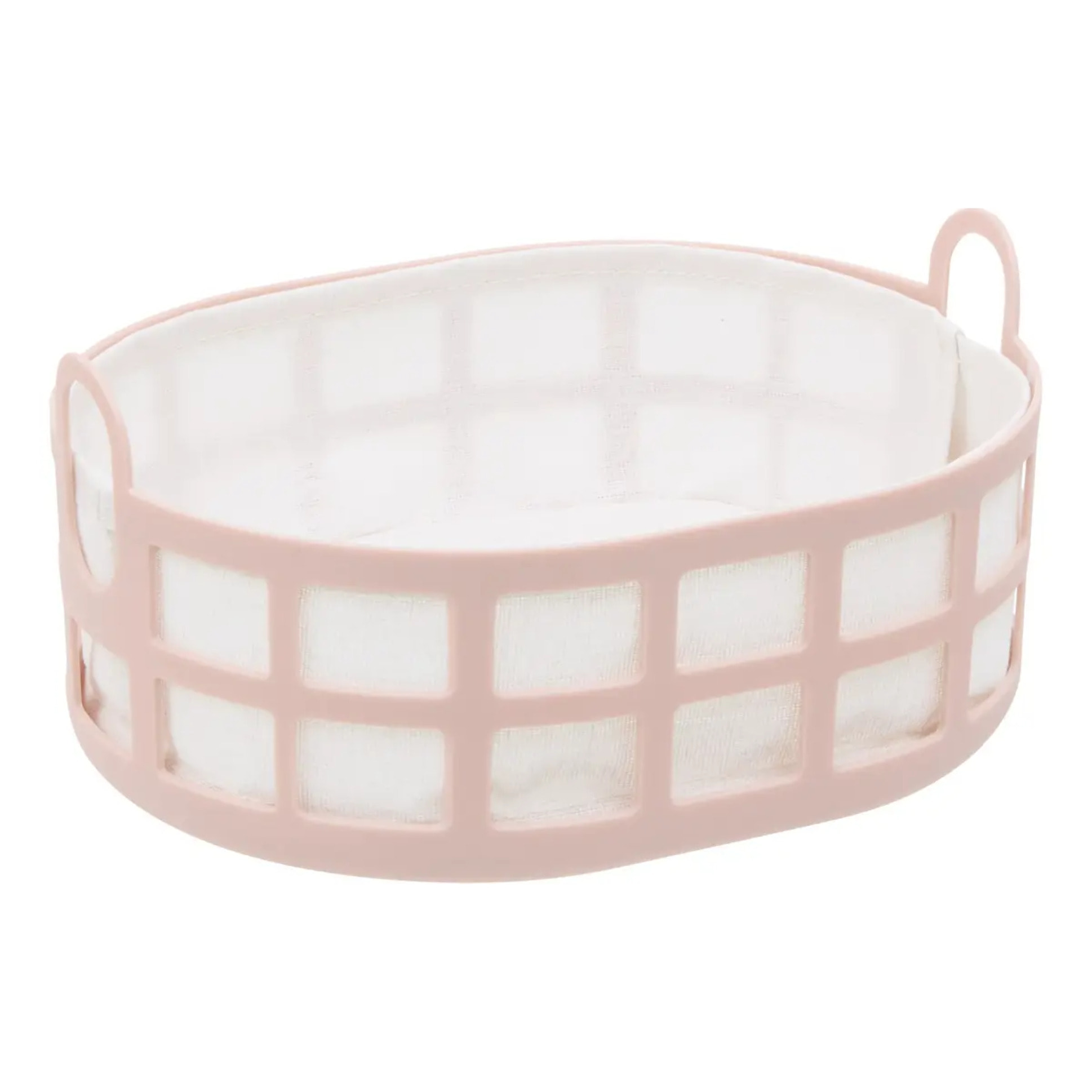 Corbeille à pain Poly ovale L.24cm rose
