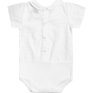 Body bebé manga corta plumetti cuello