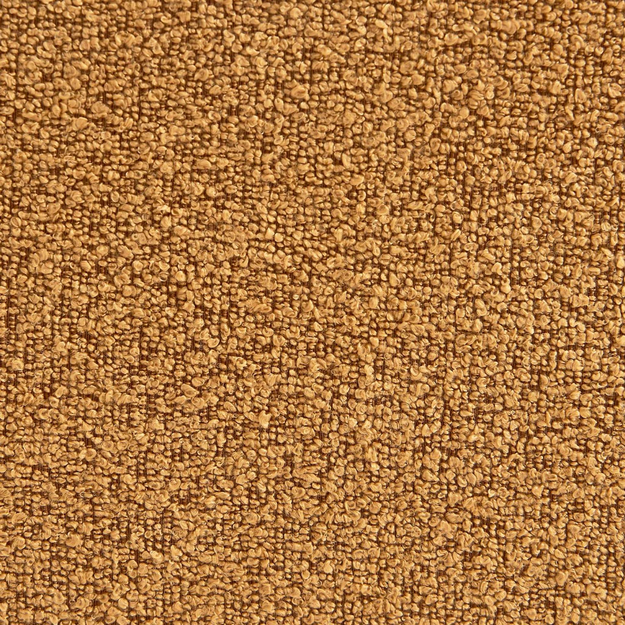 Lot de 3 chauffeuses bouclette texturée moutarde 1 place - L 81 x P 99 x H 75cm - Nova