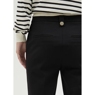 Pantaloni a campana slim neri