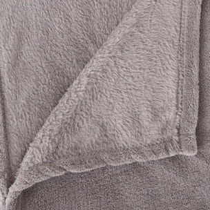 Plaid microfibre gris 125x150cm