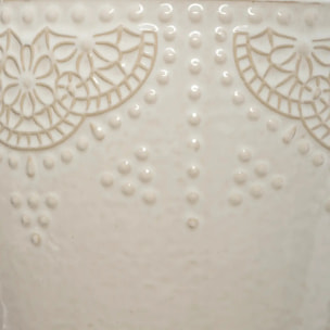 Set de 3 pots "Bijoux" blanc D20/25/30cm