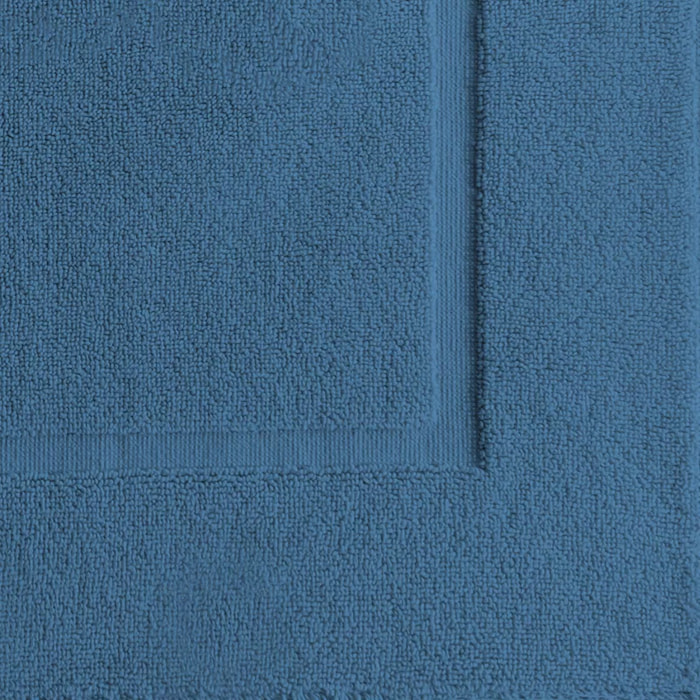 Tapis de bain pur coton 850 g/m² uni bleu Vitae denim