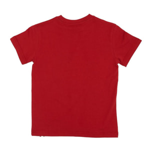 T-shirt da bambino manica corta con stampa e logo Basic