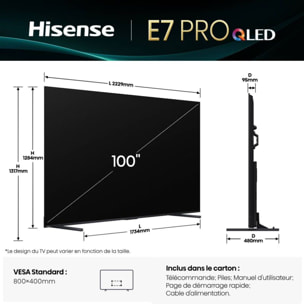 TV QLED HISENSE 100E7Q PRO 2025 (253cm)