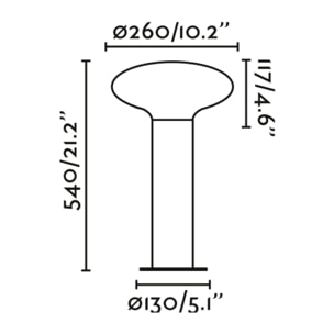 BULB'S 540 Lampada sopra muro grigio scuro