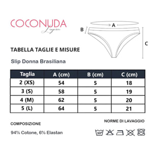 6 Slip da Donna Coconuda modello Brasiliana. Art. CN252