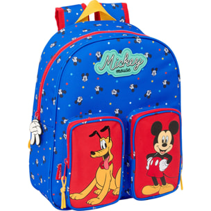 Mochila infantil bolsillos adapt.carro mickey mouse "good day"