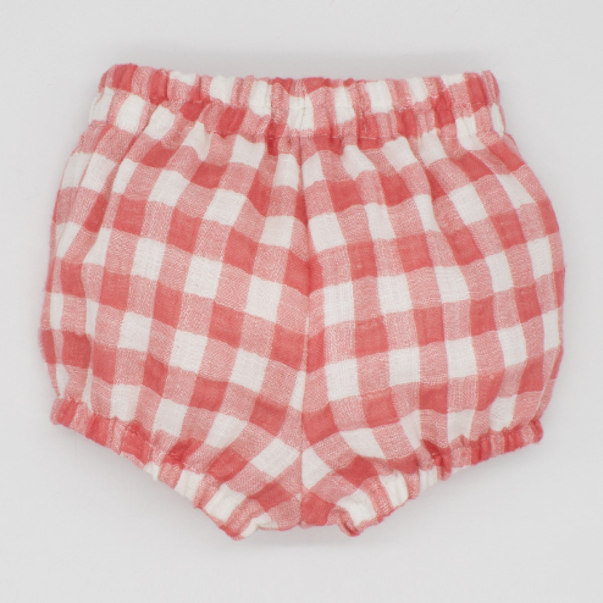 BERMUDA CON GOMITAS CUADROS VICHY CORAL