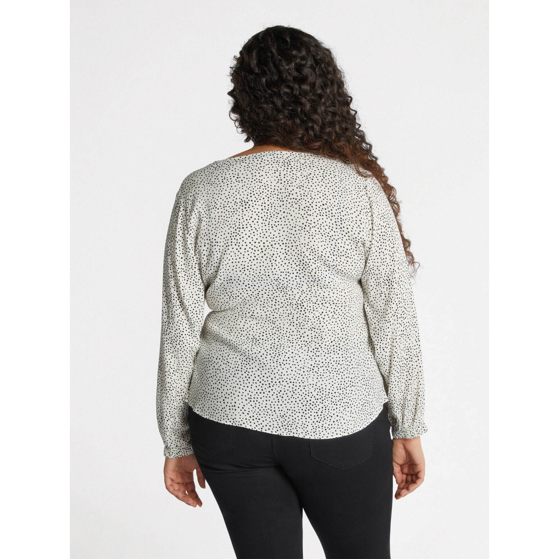 Fiorella Rubino - Blusa estampada con pliegues a los lados - Blanco