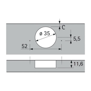 Charnière grand angle Sensys - Sans amortissement - porte 15 A 32 mm en applique à visser - HETTICH - 9099660