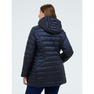 Fiorella Rubino - Plumífero acolchado con capucha desmontable - Azul