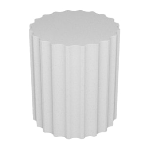 Eglantine – Table d’appoint blanche mouchetée en magnésie