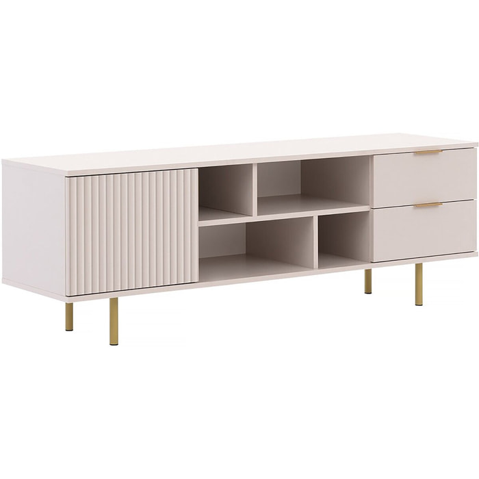 Meuble TV "Nawil" - 150 x 52 x 41 cm - Beige