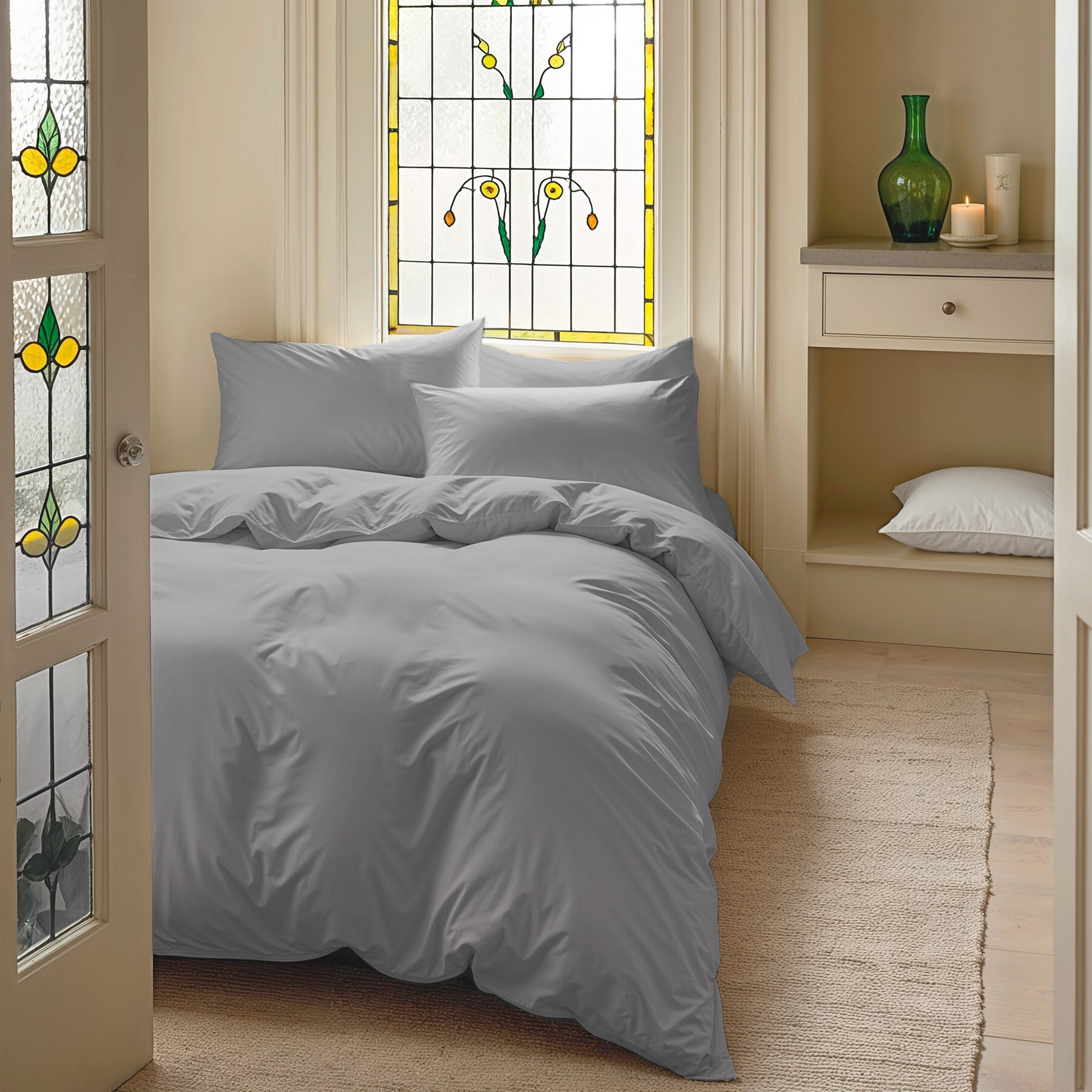 Funda nórdica sakura gris