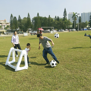 DAM Portería hinchable de fútbol y balón. 160x105cm. 160x80x105 Cm. Color: Blanco