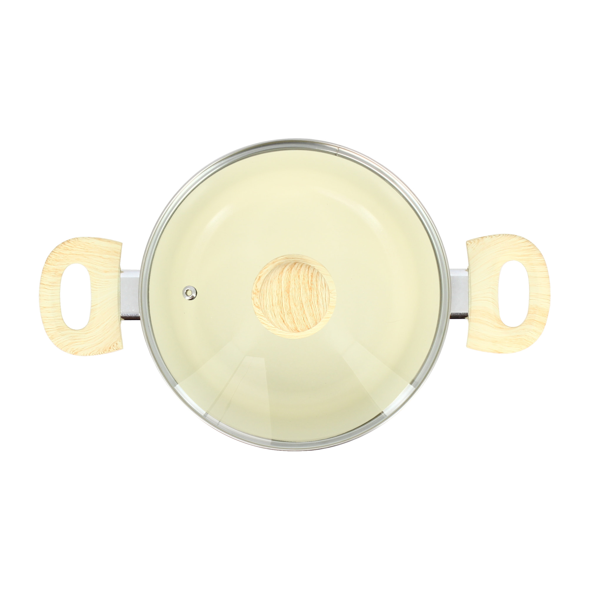 Faitout en revêtement céramique 20cm crème - tous feux COLORAMA
