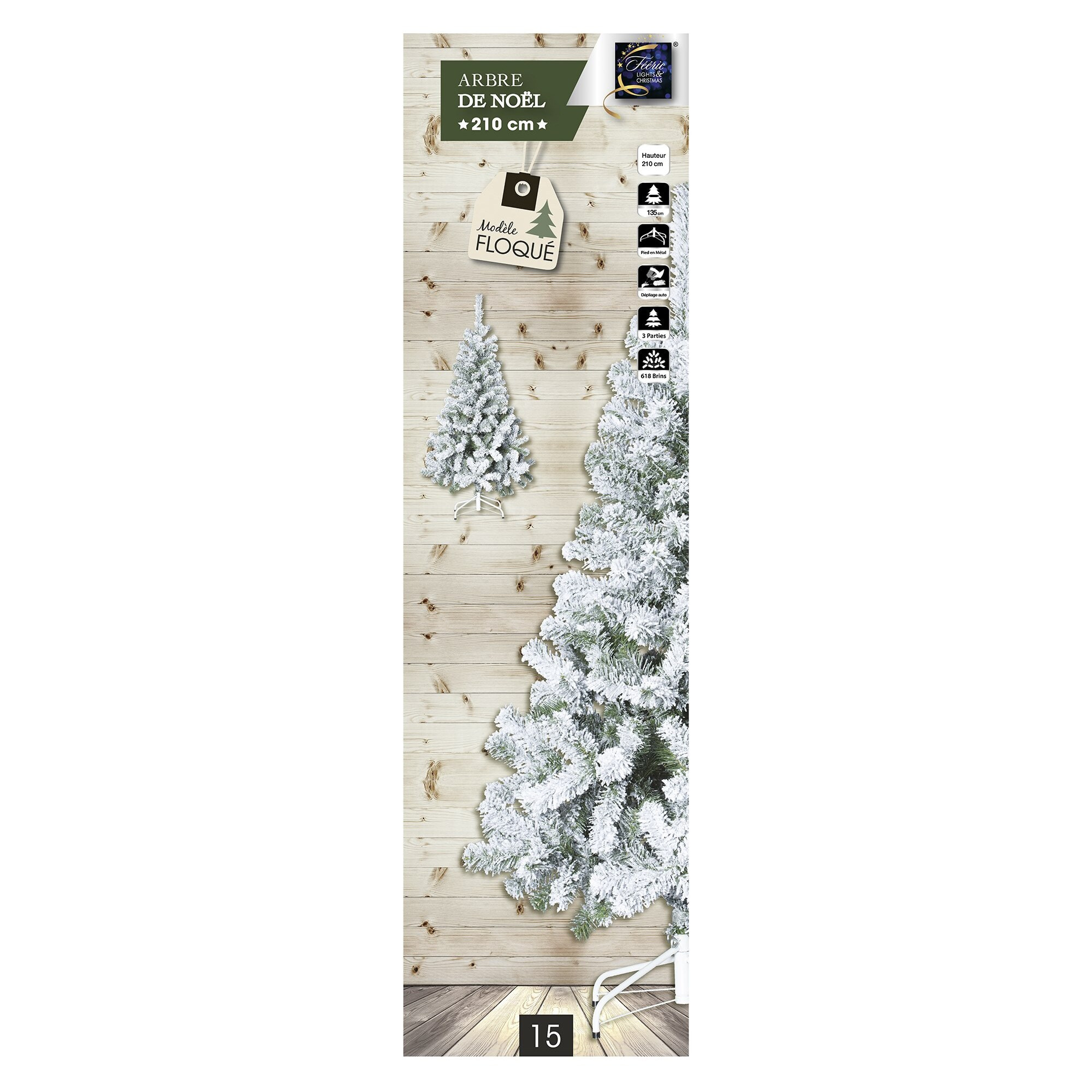 Abeto efecto nevado 210 cm