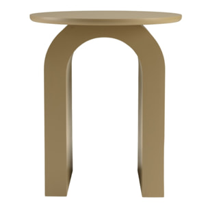 AGATHE - Table d'appoint ronde en bois laqué taupe D40cm