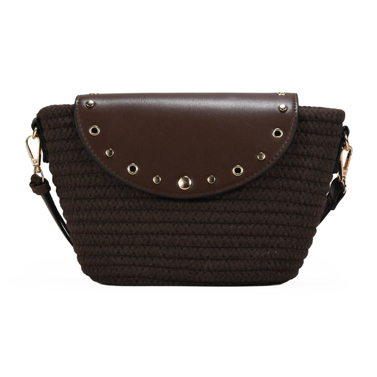 Bolso bandolera marrón con solapa